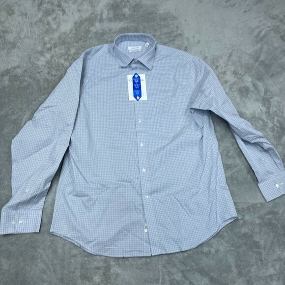 Calvin Klein Wrinkle Free Fresh Stretch Mens Dress Shirt L a1138 - Picture 1 of 9